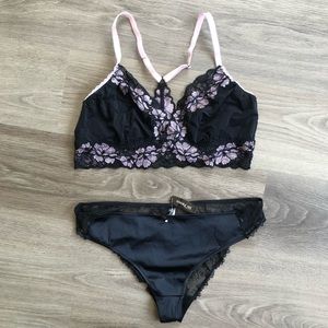 Adore me bralette and lace back panties